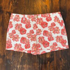 LOFT 'The Riviera' Pink Flower Print Short